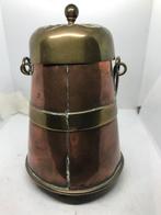 miniatuur koper doofpot tondelbus, Antiek en Kunst, Ophalen of Verzenden, Koper