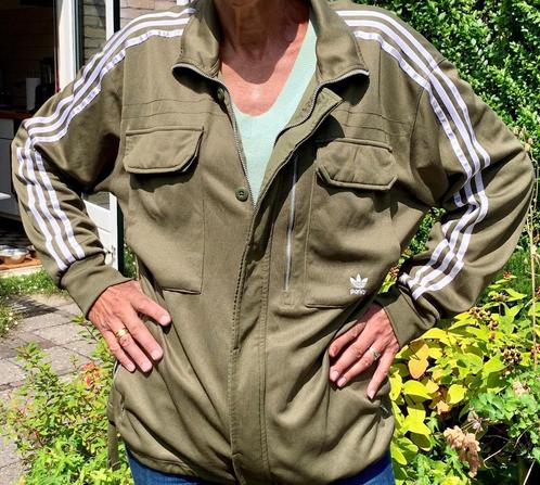 Zeldzaam olijfgroen (trainings)jack van Adidas (XL), Kleding | Heren, Jassen | Zomer, Zo goed als nieuw, Maat 56/58 (XL), Groen