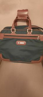 Samsonite tas groen met bruin vintage klassiek, Groen, Ophalen of Verzenden, Zo goed als nieuw