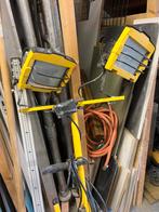 Bouwlamp op statief - Dubbele lamp, Ophalen, Gebruikt, Met statief, Lamp met armatuur