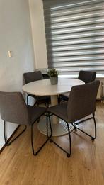 Ronde tafel met 4 stoelen, Huis en Inrichting, Complete eetkamers, Ophalen, Gebruikt