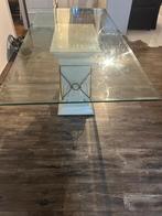 Eetkamertafel, Huis en Inrichting, Ophalen, Gebruikt, 100 tot 150 cm, Glas