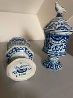 Delfts Blauw Boch Amsterdam Potten met Vogel, Ophalen of Verzenden