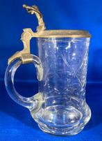 Geslepen kristallen of glazen bierpul, Antiek en Kunst, Antiek | Glas en Kristal, Ophalen of Verzenden