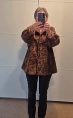 Bruine bontjas, Ophalen of Verzenden, Zo goed als nieuw, Maat 38/40 (M), Bruin
