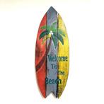 Handgemaakt Houten Surfboard met Palmboom – 82x30 cm – Indon, Ophalen of Verzenden, Nieuw