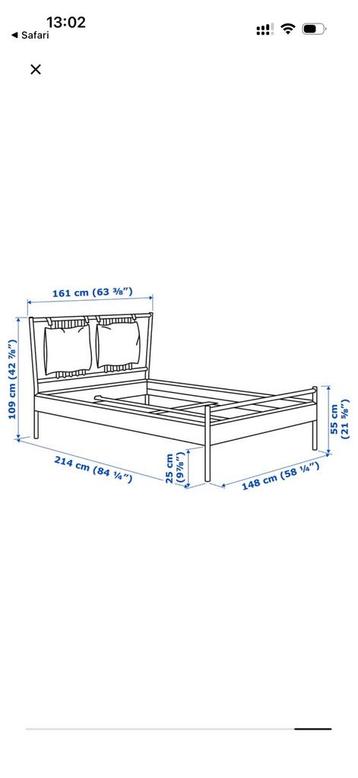 Ikea Bjorksnas bed 140x200 - afbeelding 3