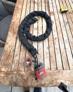 Zwaar kettingslot + hangslot beugelslot + 2 sleutel lg=1,4 m, Ophalen of Verzenden, Gebruikt