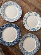 Laura Ashley ontbijtborden 4x blauw/wit, Huis en Inrichting, Keuken | Servies, Ophalen, Nieuw, Bord(en), Overige stijlen