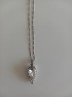 Swarovski ketting (met steen), Ophalen of Verzenden, Zo goed als nieuw, Zilver, Zilver