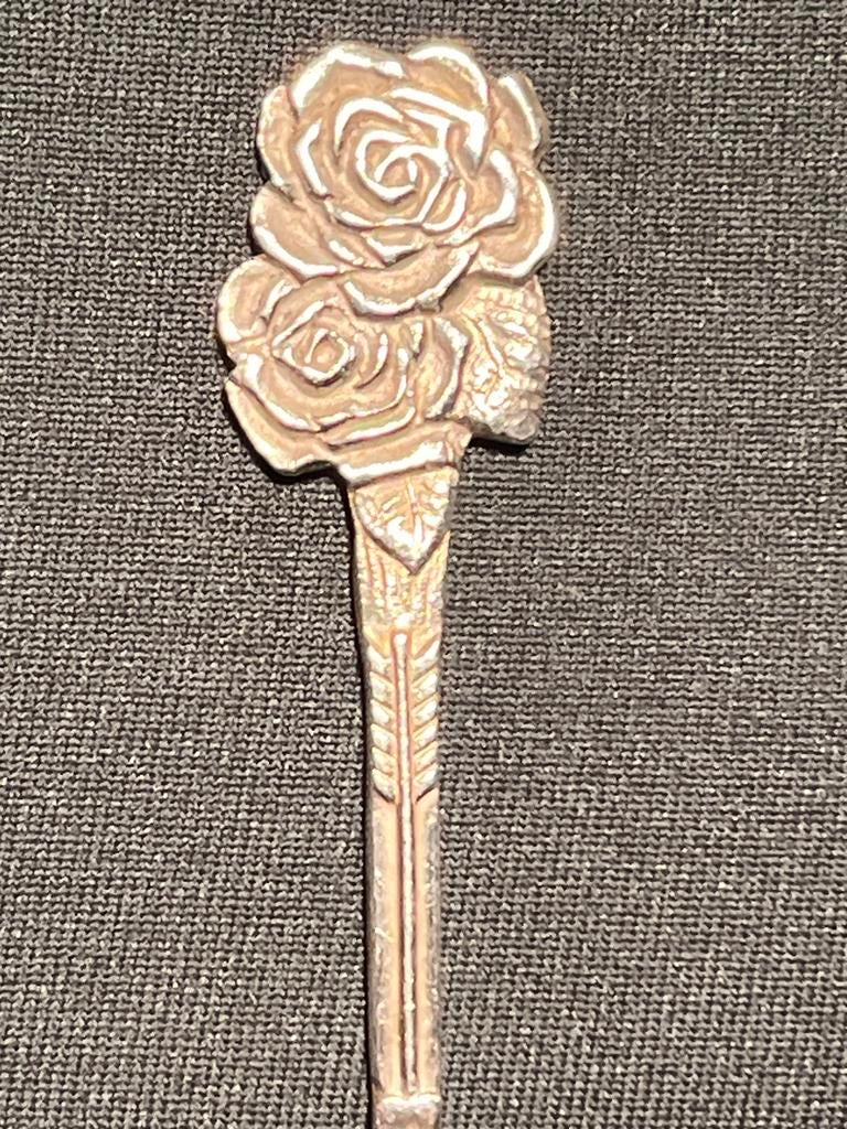 Vintage bloemen lepeltje, Ophalen of Verzenden