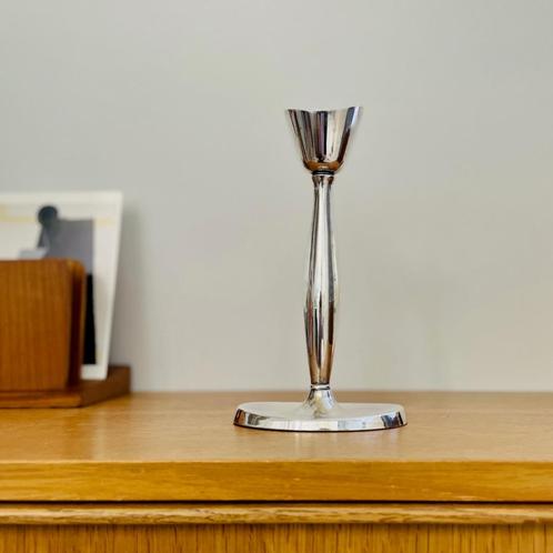 vintage Cohr Denmark KANDELAAR zilver Mid Century Modern, Huis en Inrichting, Woonaccessoires | Kandelaars en Kaarsen, Gebruikt