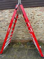 dubbele trap 2x 10 treden kelfort, Doe-het-zelf en Verbouw, Ladders en Trappen, Ophalen, Trap, Zo goed als nieuw, Opvouwbaar of Inschuifbaar