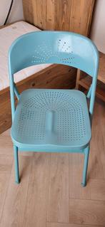 Ikea Frode klapstoel, kleur turquoise, Huis en Inrichting, Stoelen, Ophalen, Blauw, Zo goed als nieuw, Metaal