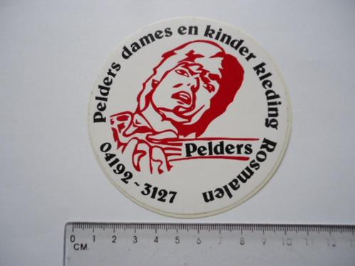 sticker oud Rosmalen PELDERS kleding modde winkel vintage, Verzamelen, Stickers, Zo goed als nieuw, Bedrijf of Vereniging, Verzenden