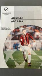Programma AC MILAN - AJAX Champions League 23-11-1994, Verzamelen, Sportartikelen en Voetbal, Ophalen of Verzenden, Zo goed als nieuw