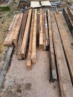 Partij Gebruikte Houten Balken/Planken, Doe-het-zelf en Verbouw, Hout en Planken, Geïmpregneerd, Gebruikt, Ophalen of Verzenden