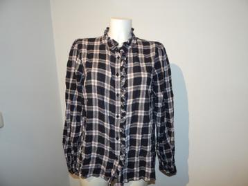 Pom Amsterdam ruiten blouse goud draad in de stof 42 beschikbaar voor biedingen