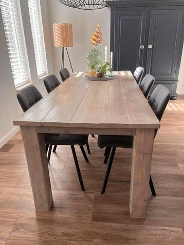Steigerhouten Tafel Greywash - 215x90cm beschikbaar voor biedingen