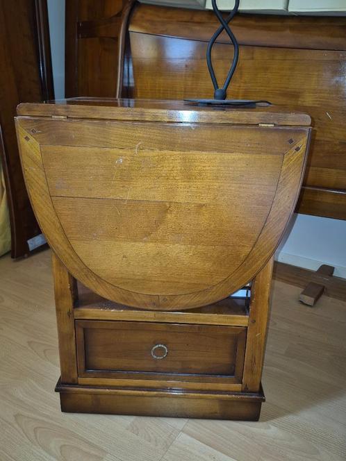 kersenhouten bed, Huis en Inrichting, Slaapkamer | Bedden, Gebruikt, Tweepersoons, 180 cm, 200 cm, Hout, Overige kleuren, Ophalen