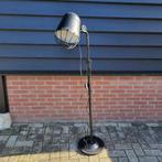 Vloerlamp zwart metaal, industriële look. Verstelbaar., Ophalen, Gebruikt, Metaal, 150 tot 200 cm