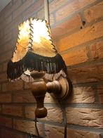 GEZOCHT! Vintage Varkensblaas Lampenkap Wandlamp/hanglamp, Ophalen of Verzenden, Gebruikt, Hout