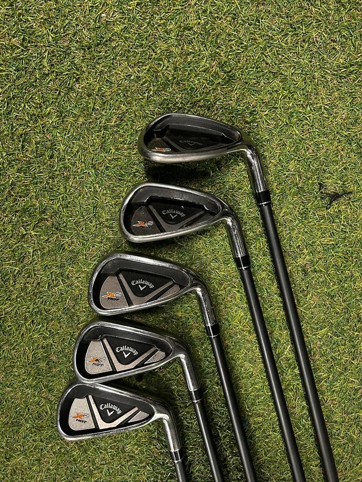 Callaway x2 hot ijzerset A-flex, Sport en Fitness, Golf, Gebruikt, Club, Callaway, Ophalen of Verzenden