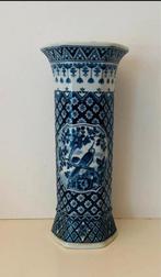Antieke Delfts Blauwe Vaas met Vogel, Antiek en Kunst, Ophalen of Verzenden
