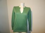 Martin Margiela fijn gebreide trui appeltjes groen v hals L, Kleding | Dames, MM6, Verzenden, Maat 42/44 (L), Zo goed als nieuw