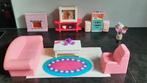 barbie Dreamhouse huiskamer meubels met tv 1994, Kinderen en Baby's, Speelgoed | Poppen, Ophalen of Verzenden, Gebruikt, Barbie