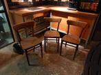 Cafe stoelen hout vintage, Huis en Inrichting, Stoelen, Drie, Gebruikt, Vintage, Hout