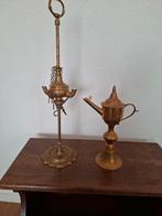 2 Bronzen olielampjes, Antiek en Kunst, Ophalen of Verzenden, Koper of Brons