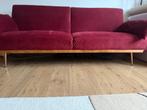 Beliani Eina burgundy velvet 3 persons couch elegant chic, Ophalen, Zo goed als nieuw, Chic