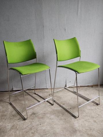  2x Casala Curvy design barkruk kruk hoge stoel buisframe beschikbaar voor biedingen