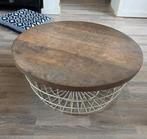 SALONTAFEL MANGO HOUT LICHTGRIJS, Ophalen, Gebruikt, Rond, Hout