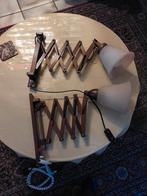 Ouderwetse  schaarlampen, Huis en Inrichting, Lampen | Tafellampen, Ophalen of Verzenden, Gebruikt, Hout