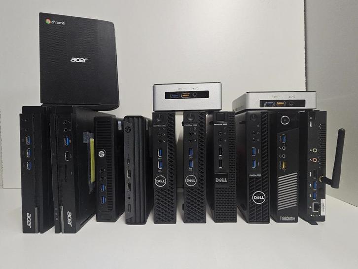 Intel NUC, HP, Dell, Acer, Lenovo Micro Computers, Computers en Software, Desktop Pc's, Zo goed als nieuw, 3 tot 4 Ghz, HDD, SSD