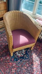 Rotan Fauteuil met Kussen - Vintage Stijl, Huis en Inrichting, Fauteuils, Ophalen, Gebruikt, Minder dan 75 cm, Vintage