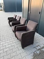 4 comfortabele Eetkamerstoelen - Grijs, Ophalen, Overige materialen, Gebruikt, Vier