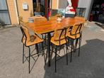 Statafels 130x80 170x80 massief eikenhout bartafel, Ophalen of Verzenden, Gebruikt