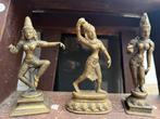 Antieke Indiase Bronzen Beelden (Set van 3), Ophalen of Verzenden