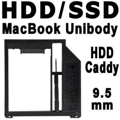 HDD Caddy | 2.5" SATA SSD in MacBook Pro Unibody of iMac, Computers en Software, Harde schijven, Nieuw, Laptop, HDD, IDE, Ophalen of Verzenden