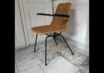 D v Sliedregt stoel,rotan met leuningen vintage dutch design, Huis en Inrichting, Barkrukken, 60 tot 90 cm, Ophalen of Verzenden