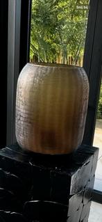 Glazen kandelaar/vaas goud/bruin 52 cm hoog 40 breed, Huis en Inrichting, Woonaccessoires | Vazen, Ophalen, Overige kleuren, Minder dan 50 cm