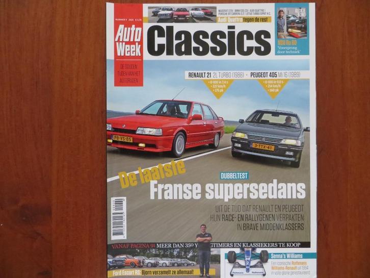 Autoweek Classics 9 2020 Renault 21 2L Turbo, Peugeot 405 Mi, Boeken, Auto's | Folders en Tijdschriften, Nieuw, Renault, Ophalen of Verzenden