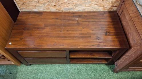 Massief houten tv-kastje met lades | 114,5 cm breed, Huis en Inrichting, Kasten | Televisiemeubels, Zo goed als nieuw, Minder dan 100 cm