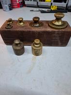 7 koper/ messing  gewichten, Antiek en Kunst, Antiek | Koper en Brons, Ophalen