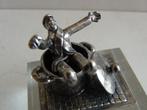Miniatuur zilver S11c, man in boterpot zilveren miniaturen, Antiek en Kunst, Antiek | Goud en Zilver, Verzenden, Zilver