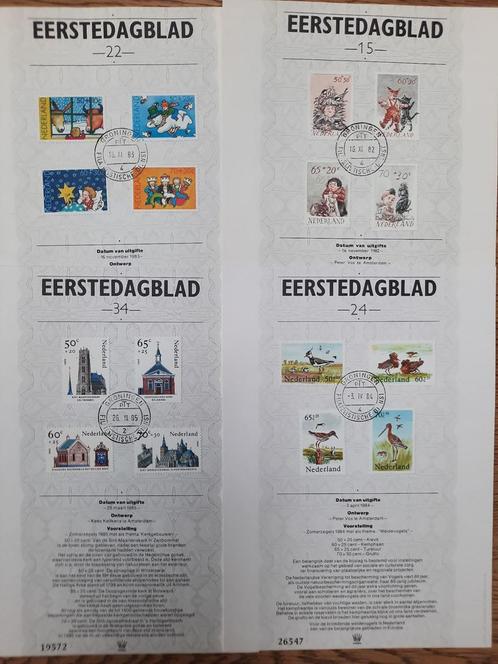 Postzegels: Eerstedag bladen - gemengde set 25 stuks, Hobby en Vrije tijd, Scrapbooking, Gebruikt, Papier of Karton, Overige merken