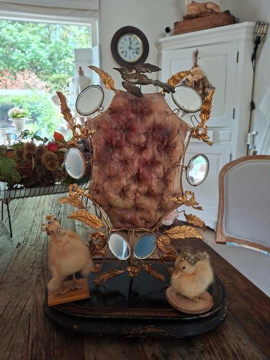 Antiek brocante bruidsstoeltje, Antiek en Kunst, Curiosa en Brocante, Ophalen of Verzenden